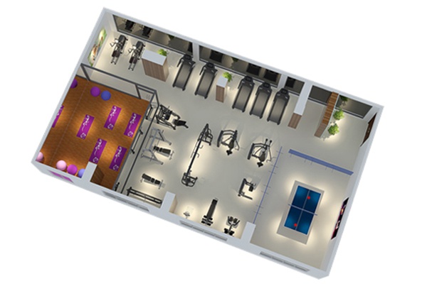 120平方健身房配置方案-广西YABO.COM体育健身器材有限公司