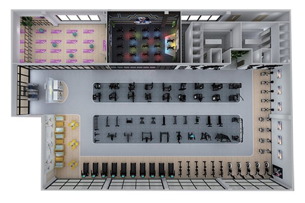 500平方健身房配置方案-广西YABO.COM体育健身器材有限公司
